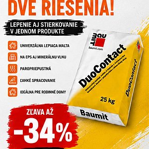 Baumit DuoContact JEDNO VRECE, DVE RIEŠENIA!