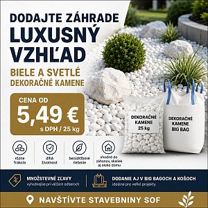 Biele a svetlé dekoračné kamene
