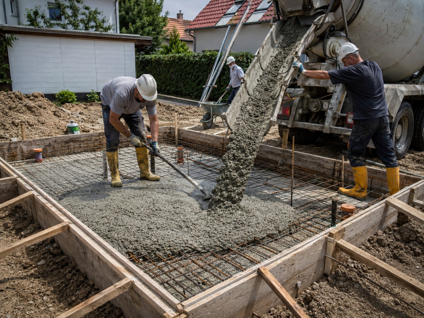 Betonáž železobetónovej konštrukcie