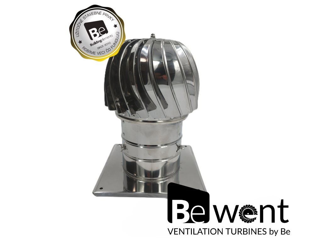 Nerezová ventilačná turbína 4VENT EASY 150 so základňou